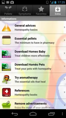 Homeo Guide android App screenshot 1